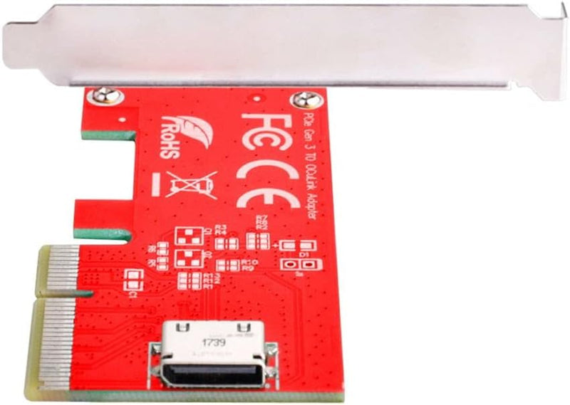 ChenYang CY PCI-E 3.0 Express 4.0 x4 zu Oculink Interner SFF-8611 SFF-8612 Host-Adapter für PCIe SSD