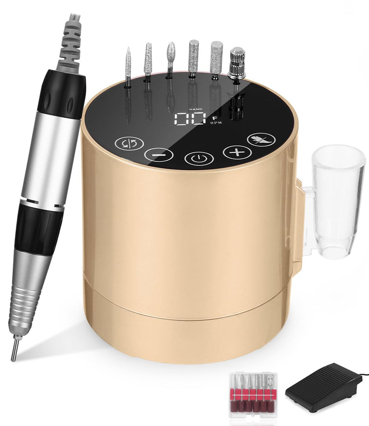 Nagelfräser Professionell, 35000RPM Nagelfräser für Gelnägel, Elektrische Nagelfeile, Maniküre Set E