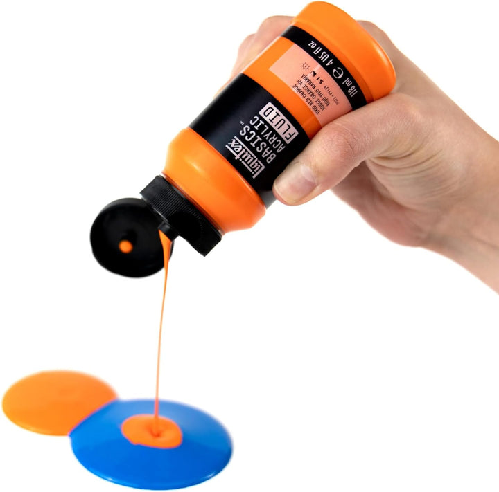 Liquitex 3699430 Basics Fluid Acrylfarbe Set mit fliessender Konsiszenz, schnell trocknend, lichtech