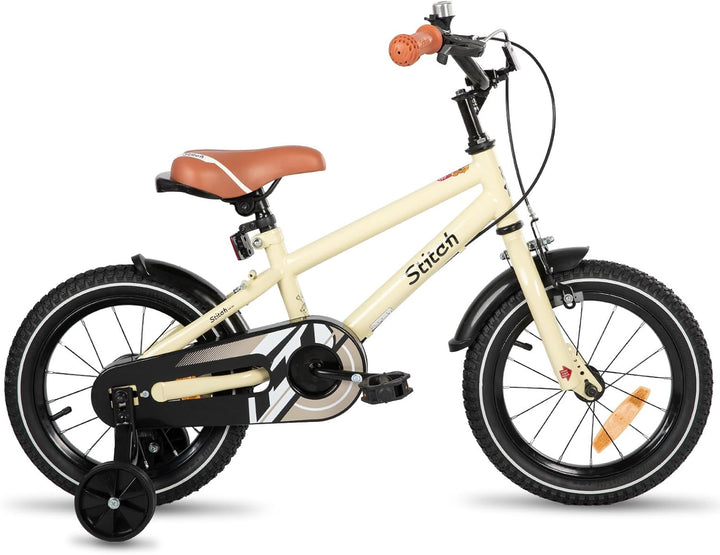 STITCH Kinderfahrrad für 3-9 Jahre Mädchen & Jungen, 14/16/18 Zoll Kinderfahrrad mit Stabilisatoren