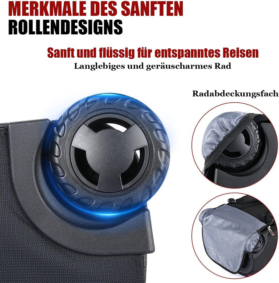star cloud Extra Grosser Trolley Rucksack mit Rollen Wasserfest, 18 inch-Laptopfach, 22,5x15x10 inch
