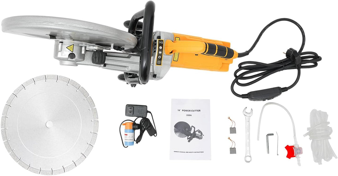 Mauernutfräse 3000W, Betonschneider 4200 U/min Sägeblatt-Durchmesser 350mm mit 30W Wasserpumpe für S