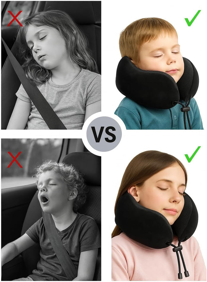 KAMACA Memory Foam Reisekissen Nackenhörnchen Therapeutic Support Verstellbarer Knopfverschluss ergo