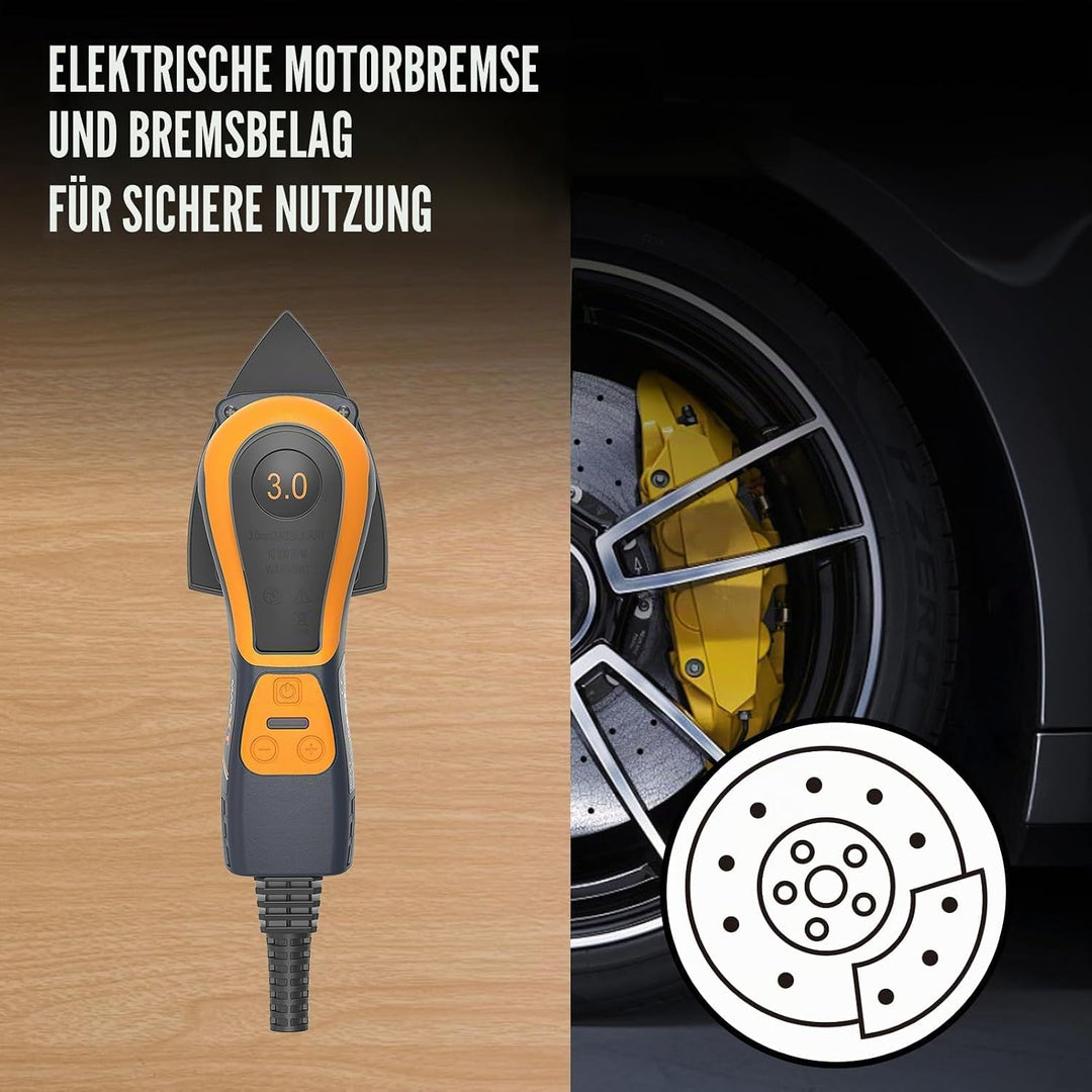 MAXXT Maus-exzenterschleifer mit bürstenlosem Motor, 350W, 3mm Orbit, 4000-10000 U/min, Schleiffläch
