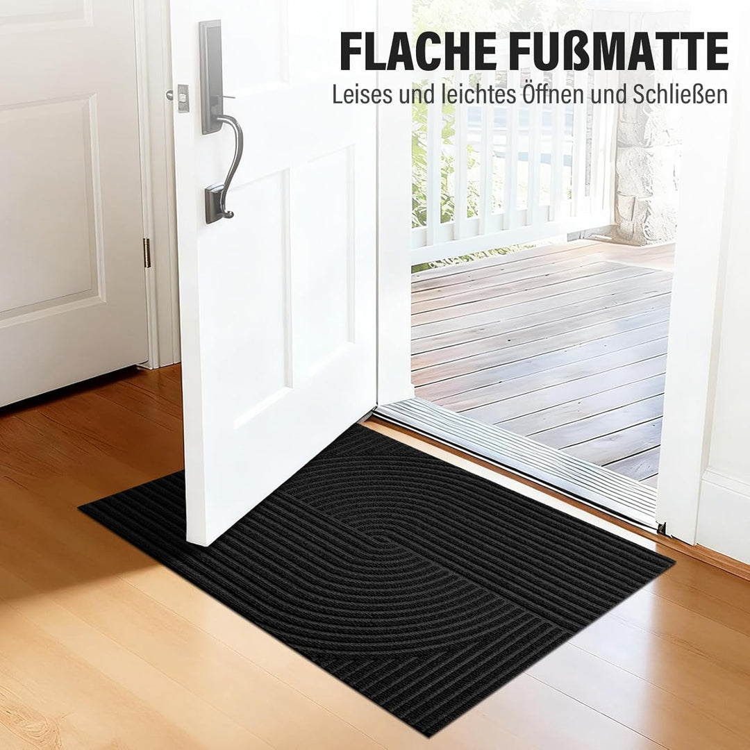 FEOMOS Schmutzfangmatte Innen Aussen 50x80cm, rutschfeste Fussmatte mit Saugkraft, Fussmatte Waschba