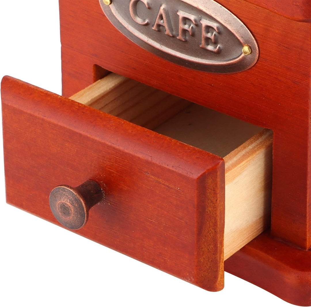 Natudeco Manuelle Kaffeemühle, Handmühle aus Holz, Handkurbel, Kaffeebohnenmühle, Retro-Stil, Kaffee
