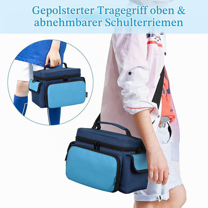 LoDrid Hülle kompatibel mit Toniebox, tragbare Tasche für Audioplayer Starter-Set mit Griff und Schu