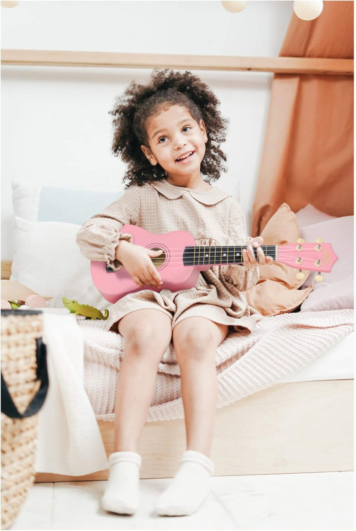 Classic Cantabile US-50 PK Sopranukulele - Ukulele mit 12 Bünden - leichtgängige Gitarrenmechanik -