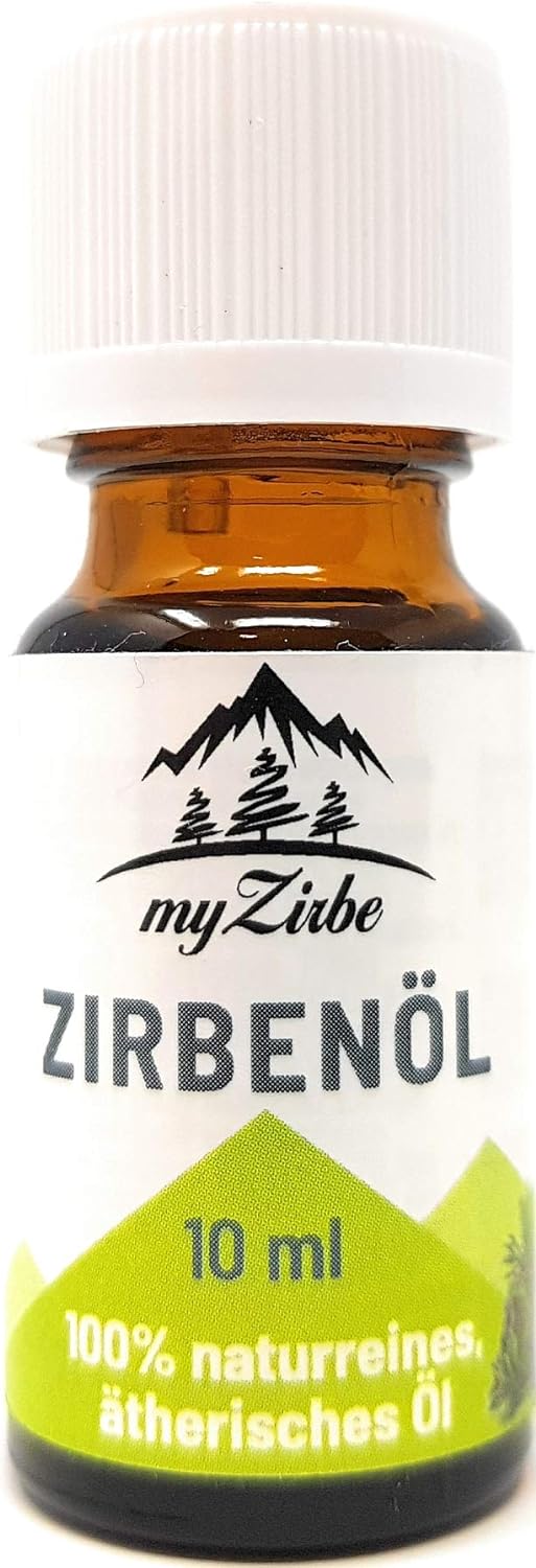 Zirben Duftset mit Zirbeholz Schale verschliessbar, Zirbenspänen aus 100% Alpen Zirbenholz und 10ml