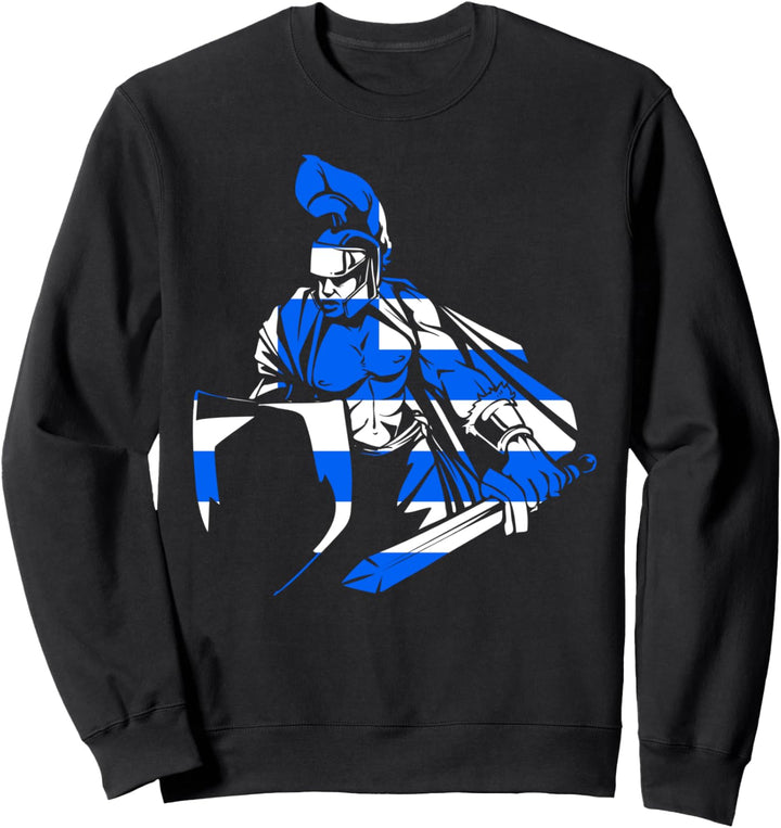 Griechischer Spartaner Gladiatoren Griechenland Flagge Sweatshirt