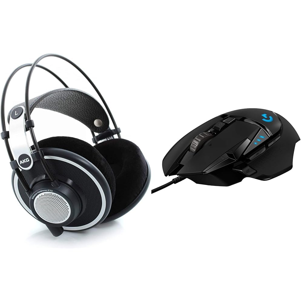 AKG K702 Offene Over-Ear-Studio-Referenzkopfhörer der Premiumklasse || Kein Bluetooth & Logitech G50