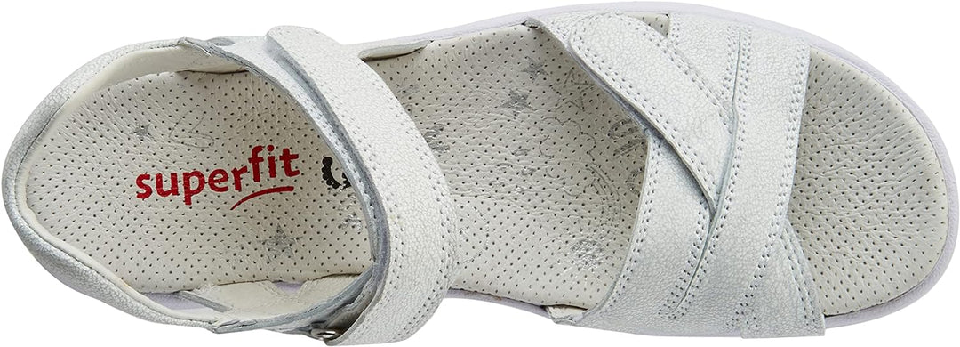 Superfit Mädchen Regenboog Sandale, Weiss 1000, 31 EU