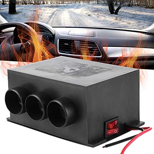 Garsent 12V 600W Autoheizung, 3-Loch-tragbares Auto-Heizgebläse, Winterheizung, wärmer, Windschutzsc
