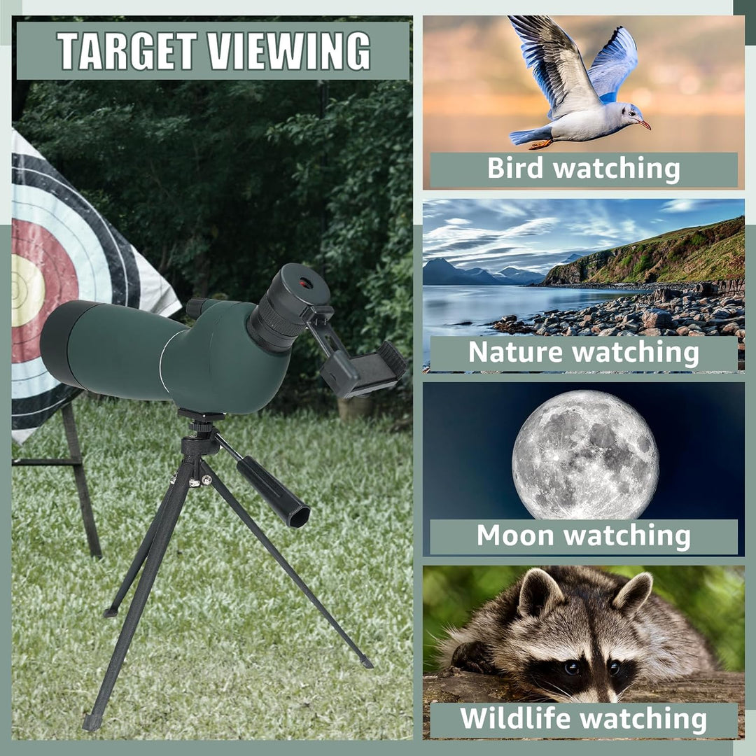 Svbony SV28PLUS Spektiv für Vogelbeobachtung, 25-75×70mm mit Kabellosem Controller, BAK4 A5 Weinrote