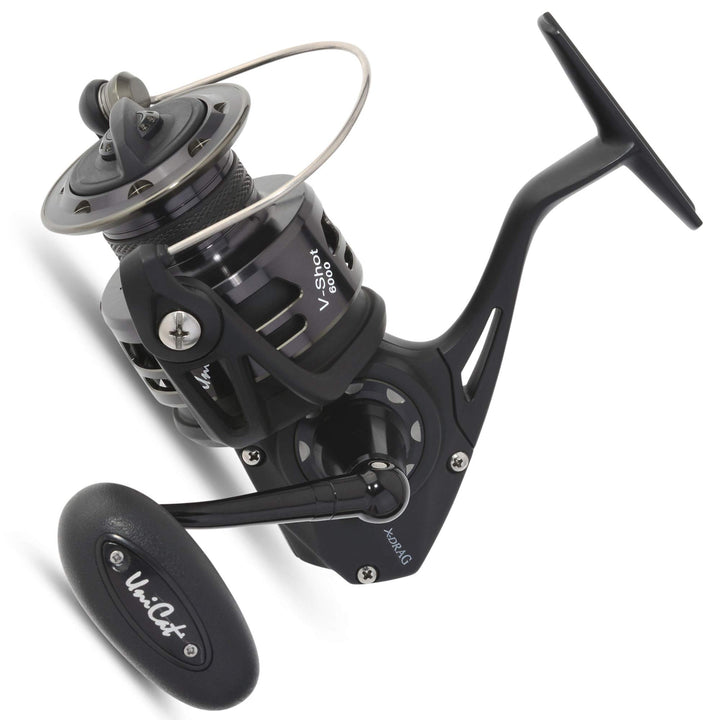 Uni Cat Unisex – Erwachsene Spinnrolle V-Shot 6000, Schwarz