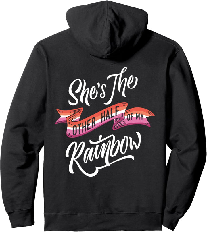 Other Half Of My Rainbow Lesbian Orange Pink LGBT Pride Flag Pullover Hoodie
