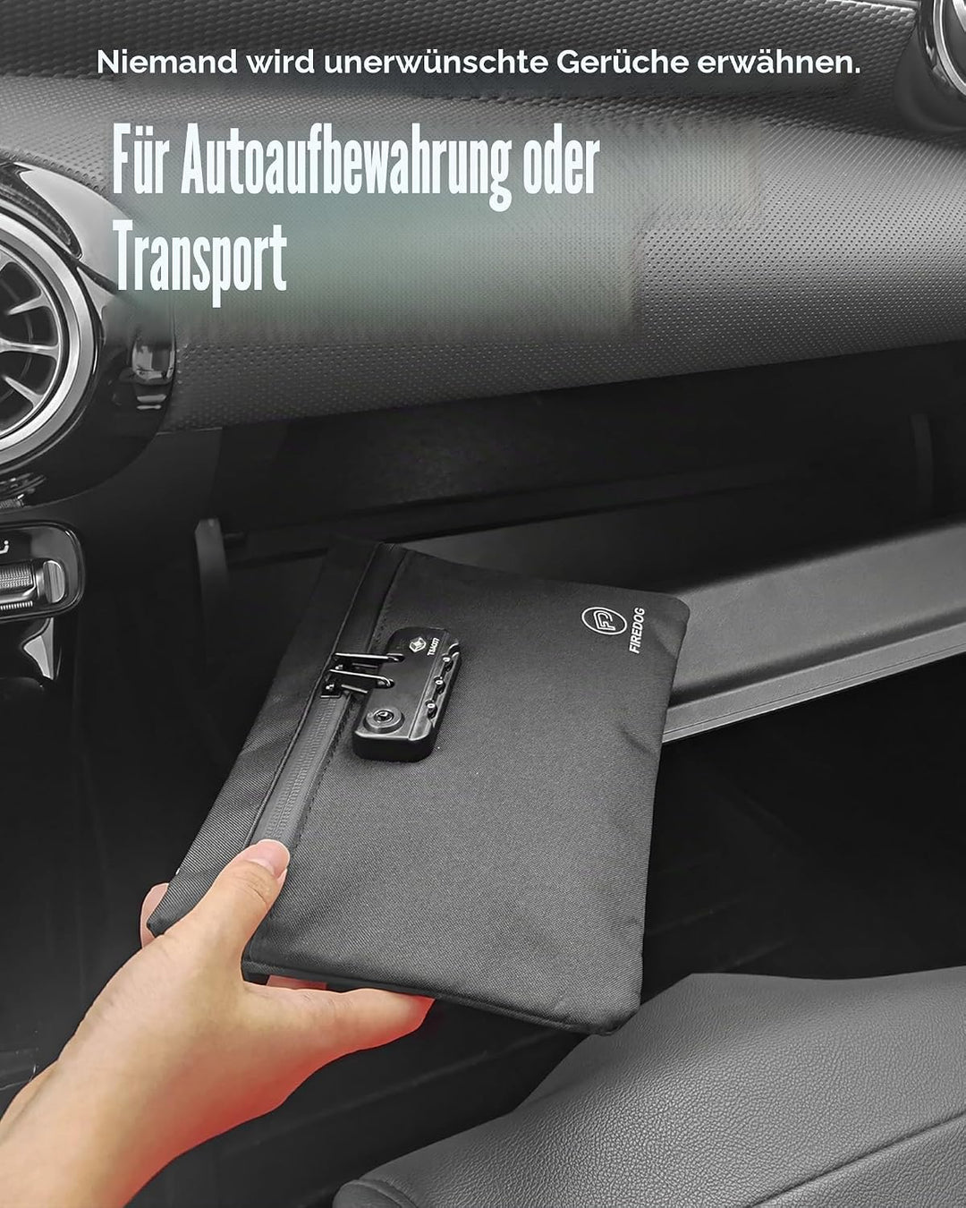 Firedog Geruchsdichte Tasche mit Schloss, 15,2 x 22,9 cm, geruchsdichte Tasche für Reiseaufbewahrung