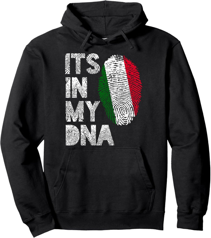 Es ist in meiner DNA lustige Italien-Flagge im Fingerabdruck Pullover Hoodie