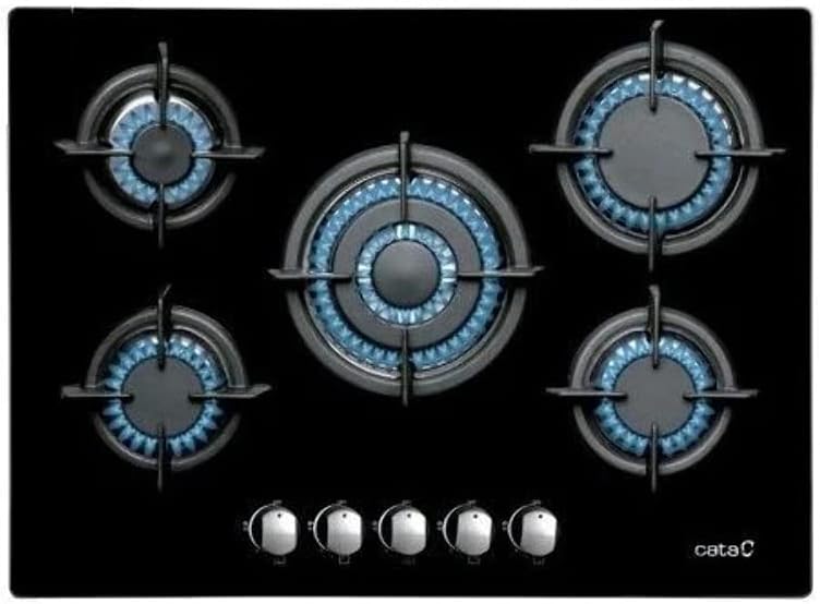 CATA L 7005 CI Gaskochfeld, Kristall, Schwarz, 51 x 70 x 5,5 cm, 20000