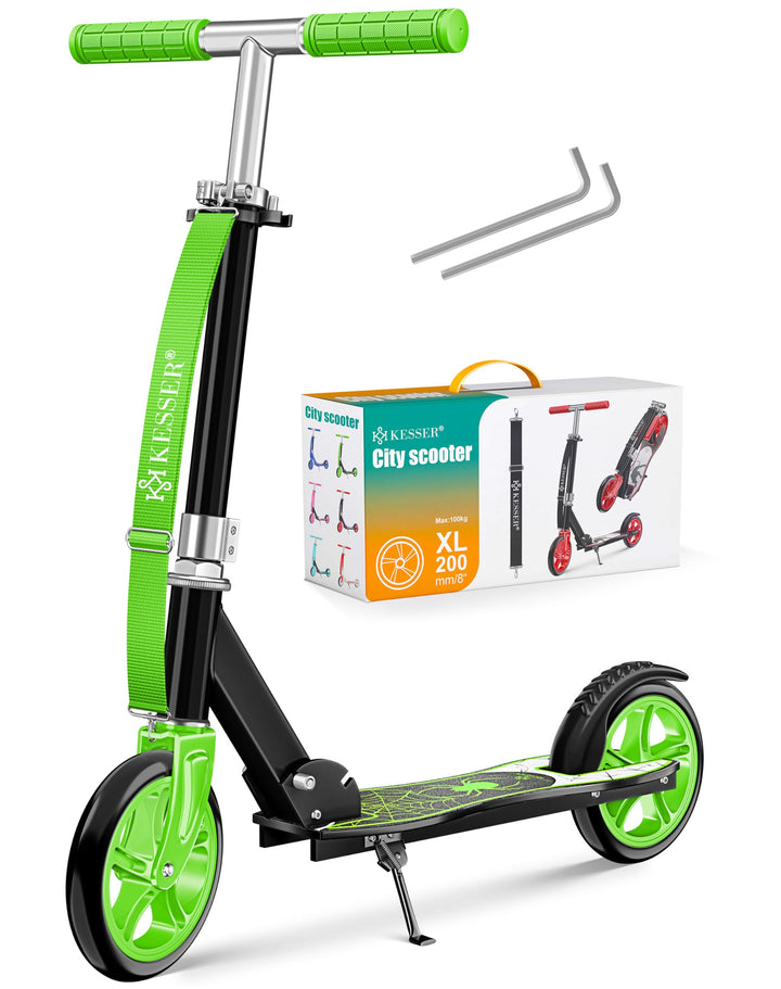 KESSER® Scooter Roller Kinderroller Cityroller Tretroller Kickroller Kickscooter 1. Spider (Green),