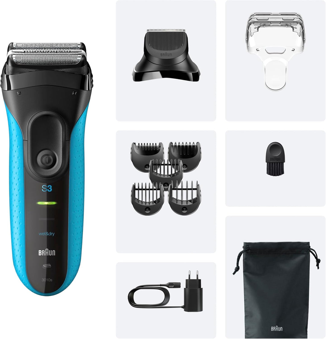 Braun Series 3+ Rasierer Herren Elektrisch, Elektrorasierer mit 3 Flexiblen Klingen, Rasierapparat M