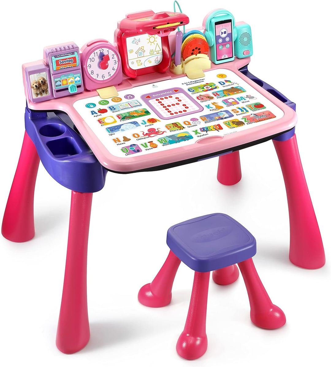 VTech 80-540954 5-in-1 Magic Desk pinker Gaming-Schreibtisch, deutsche Sprache Lila/Pink, Lila/Pink
