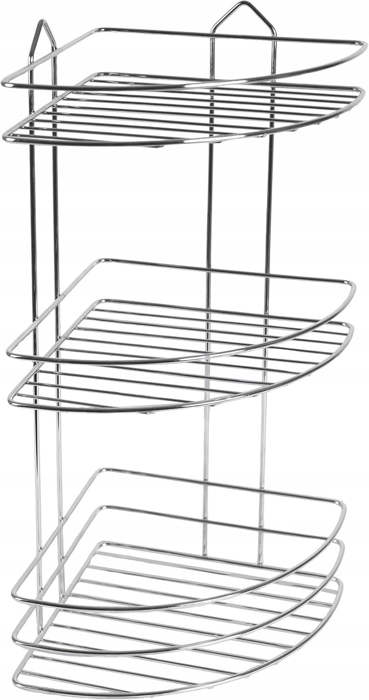 SEPIO Duschablage Silber - Badezimmer Organizer DREI Regale - Duschablage zum Hängen - Duschregal Or