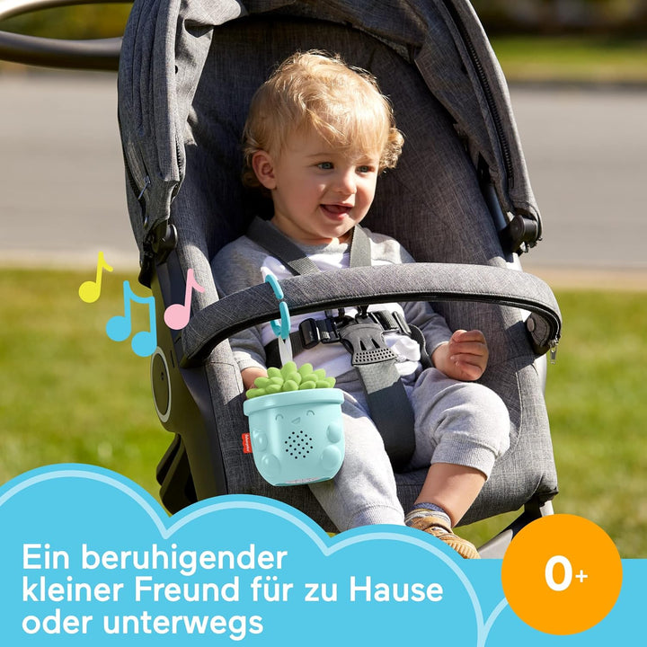 Fisher-Price GRV07 - Beruhigende Pflanzenspieluhr für unterwegs, Tragbarer Klangerzeuger, Babyspielz