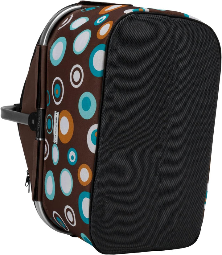 anndora Einkaufskorb 25 Liter ISO Picknick Kühlkorb - braun hellblau Iso: Braun