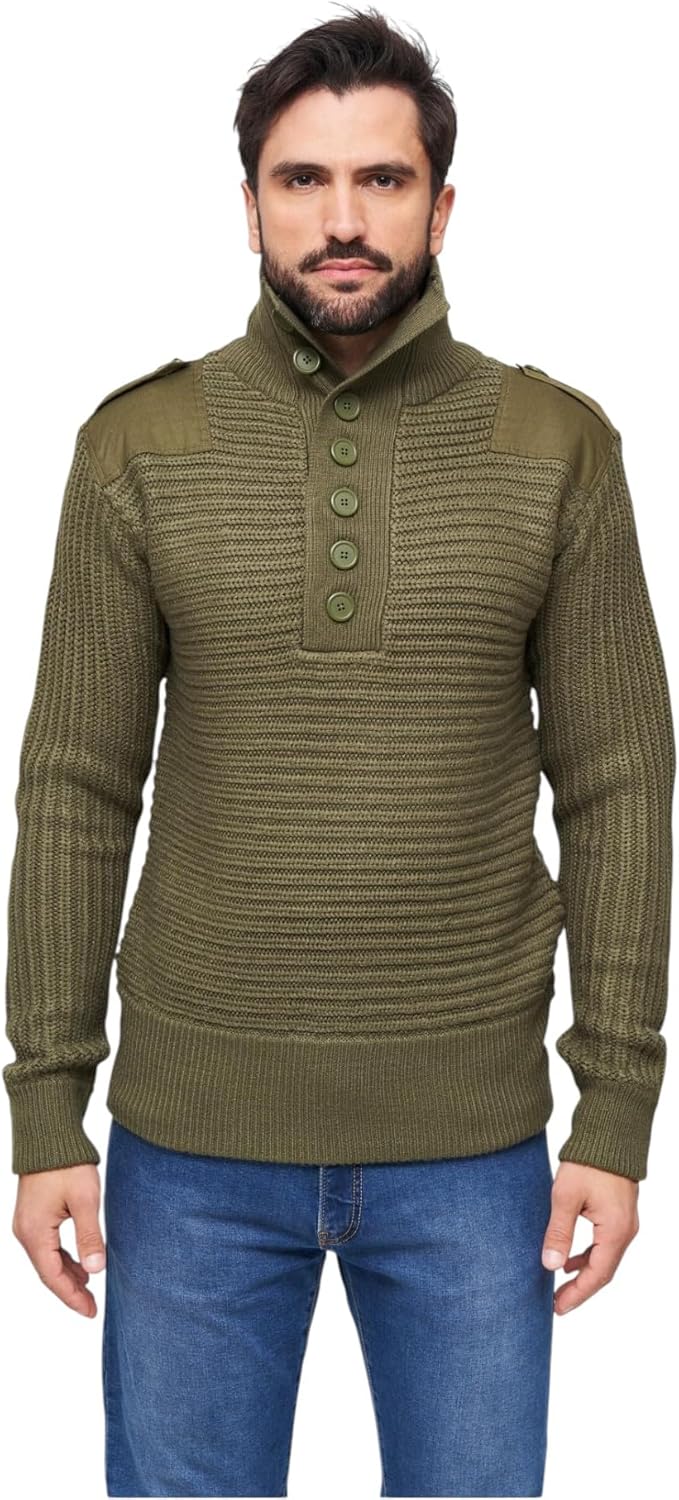 Brandit Alpine Pullover Männer Strickpullover Oliv Basics S Olive, S Olive