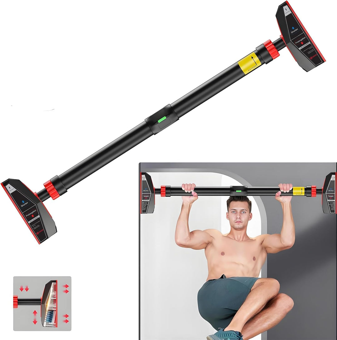 HAKENO Klimmzugstange für Türrahmen ohne Schrauben/Bohren, Pull Up Bar Tragkraft bis 200 Kg, Recksta