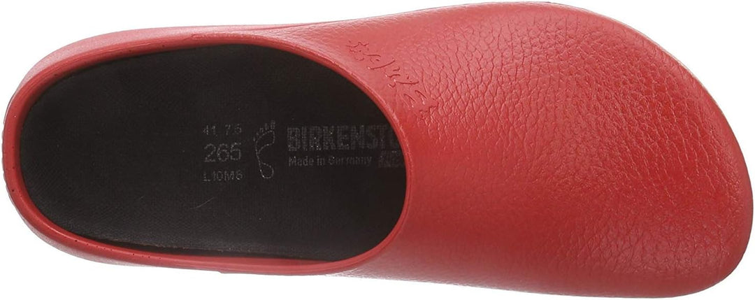BIRKENSTOCK Super Birki PU-Clog rot nach EN ISO 20347:2012 OB E SRC rot Grösse 48 EU, 48 EU