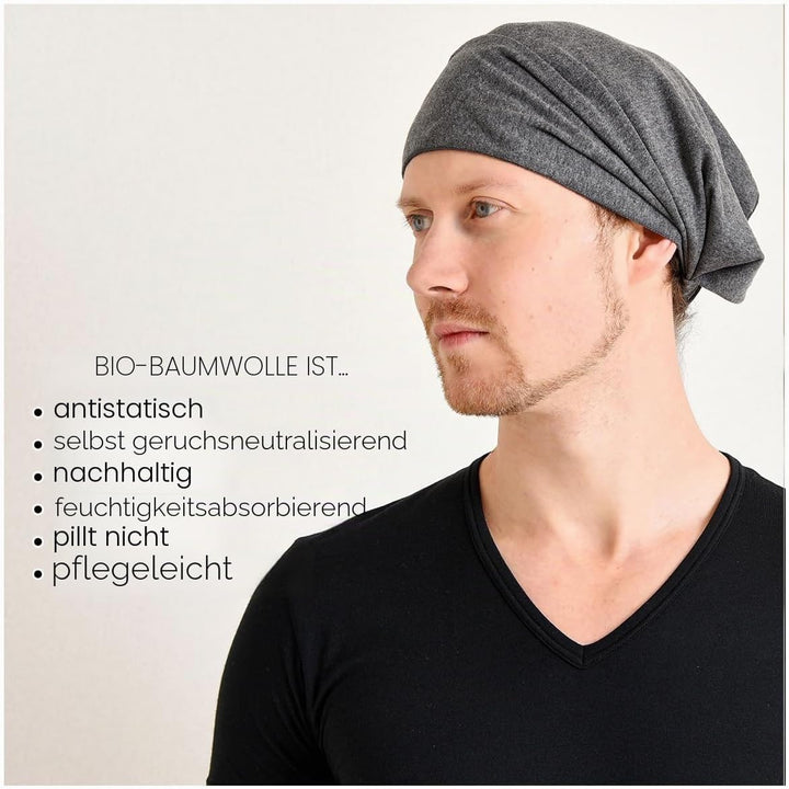 CHARM Damen Breites Haarband Bandana - Bio Baumwolle Stirnband Herren Kopftuch Sommer Hair Band Aus