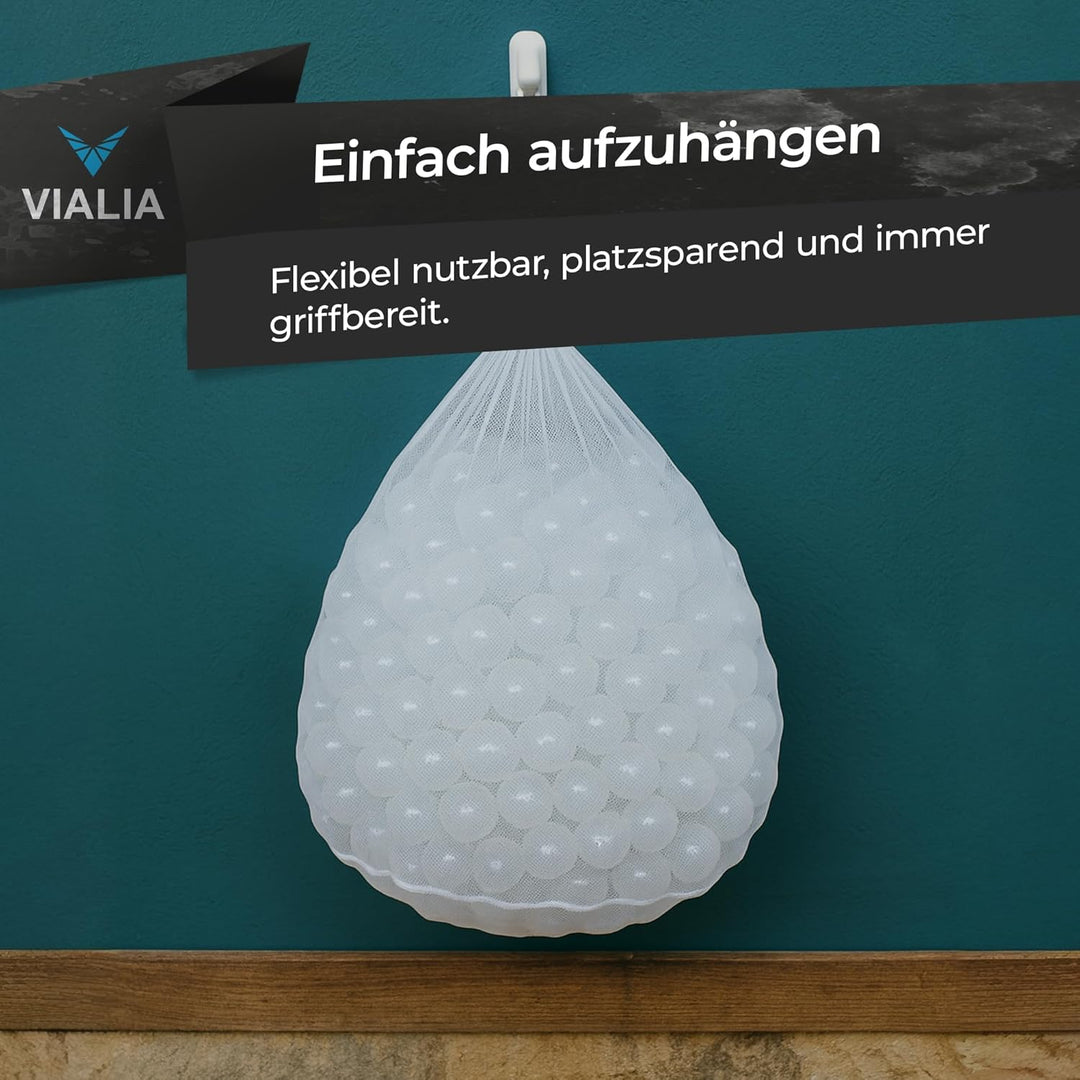Aufbewahrungsnetz für PE Bälle, Robustes Transportnetz mit Kordelzug, wiederverwendbar, Teichabdecku