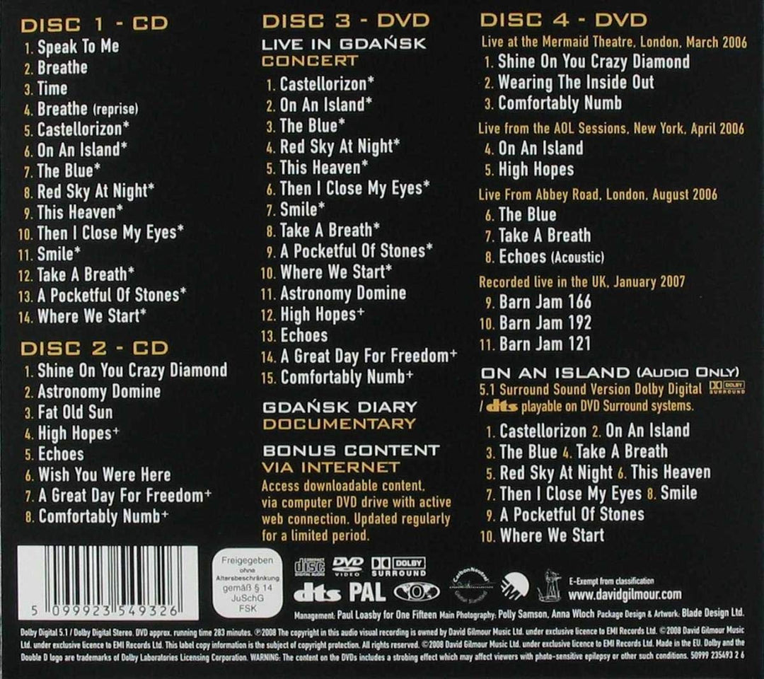 Live in Gdansk [+2 Bonus Dvd], Audio-CD