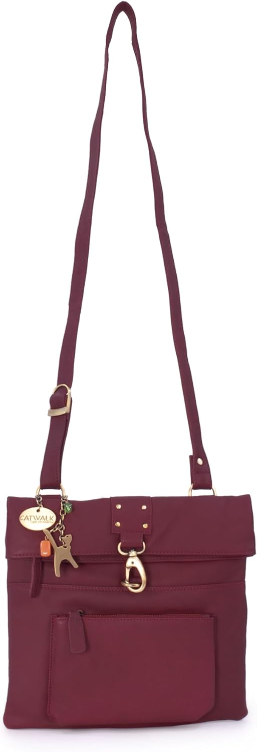 Catwalk Collection Handbags - Leder - Damen Leder Umhängetasche/Handtasche/Messenger/Schultertasche