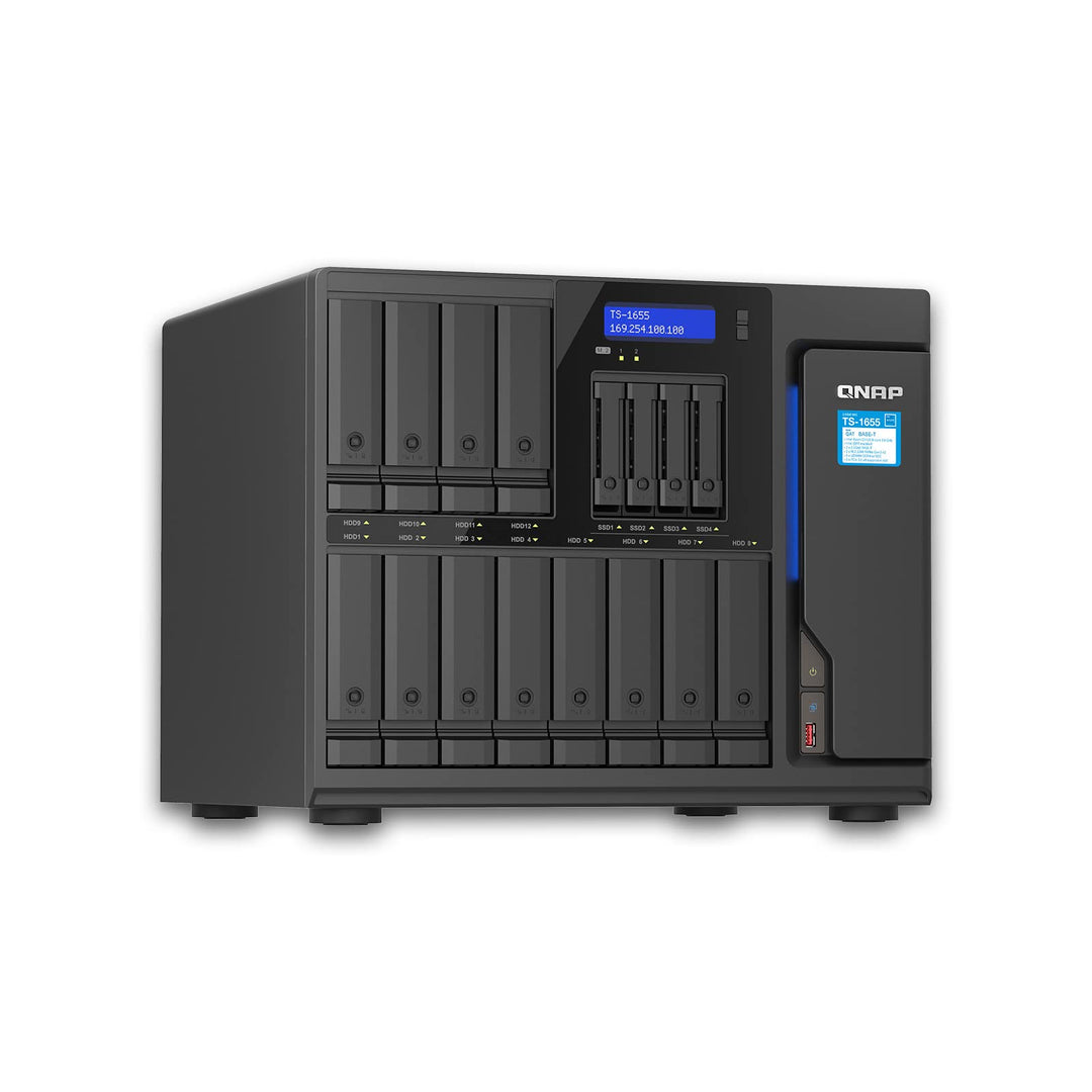 Qnap TS-1655-8G | 16-Bay, Intel Atom, 3X PCIe Gen3, 2.5 GbE NAS