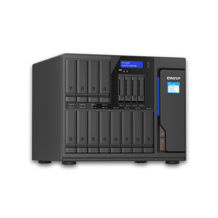 Qnap TS-1655-8G | 16-Bay, Intel Atom, 3X PCIe Gen3, 2.5 GbE NAS