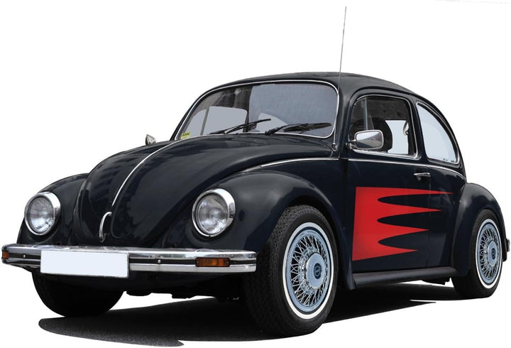 Weisswandringe (4 Stück) 14 Zoll schwarz - weiss + TÜV-Bescheinigung.
