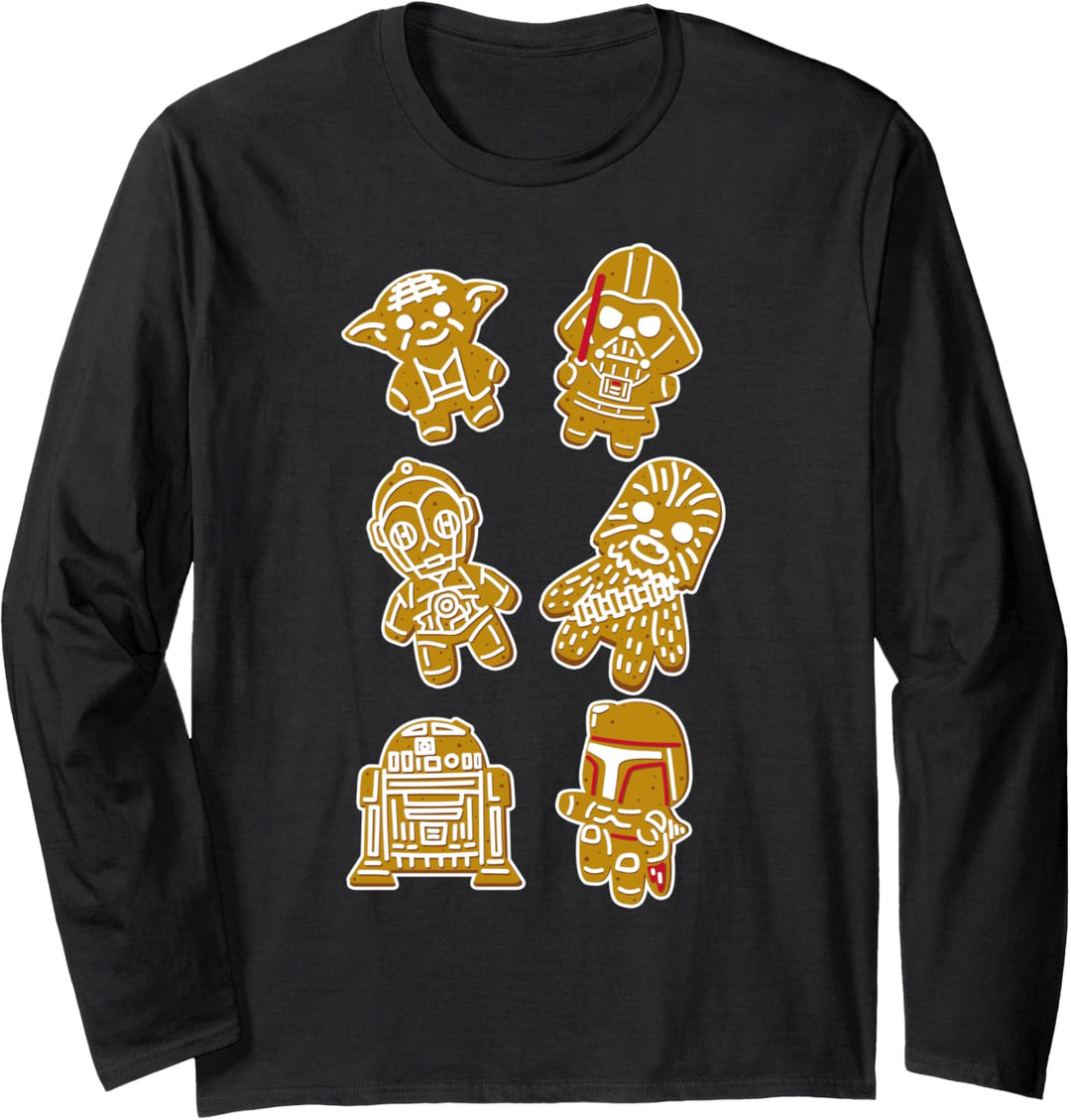 Star Wars Ginger Cookie Character Collage Langarmshirt