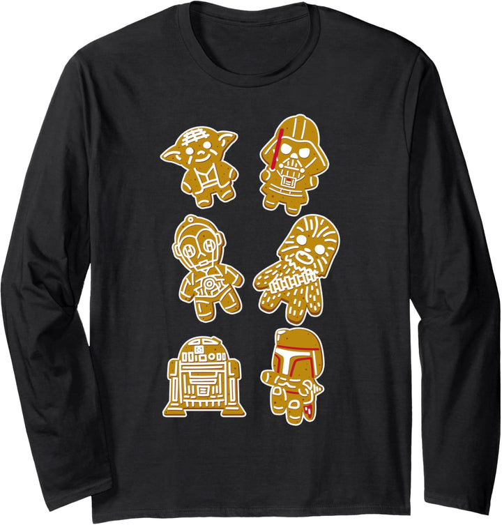 Star Wars Ginger Cookie Character Collage Langarmshirt