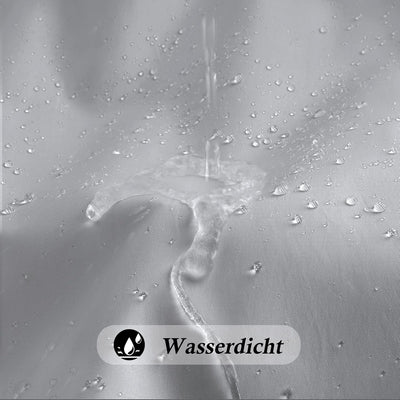 EurCross Duschvorhang Überlänge 200x240 Grau Textile Polyester Badvorhang, Wasserdicht und Trocknet