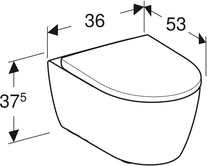 Geberit iCon Pack Wand-WC 35,5x53x37,5 cm Rimfree Weiss Weiss 35.5x53x37.5 cm, Weiss 35.5x53x37.5 cm