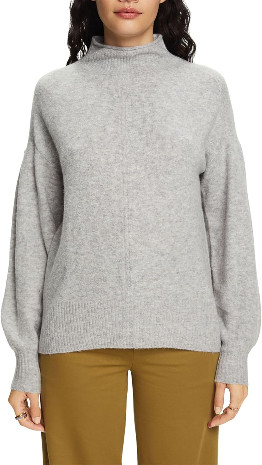 ESPRIT Damen Pullover XS 044/Light Grey 5, XS 044/Light Grey 5