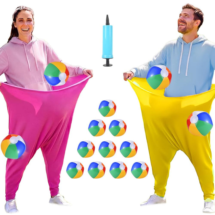 Granny Pants Wurfspiel, 2 Stück Granny Pants Yard Game Set, Oma Hosen Spiel mit 10 Hüpfbällen und 1
