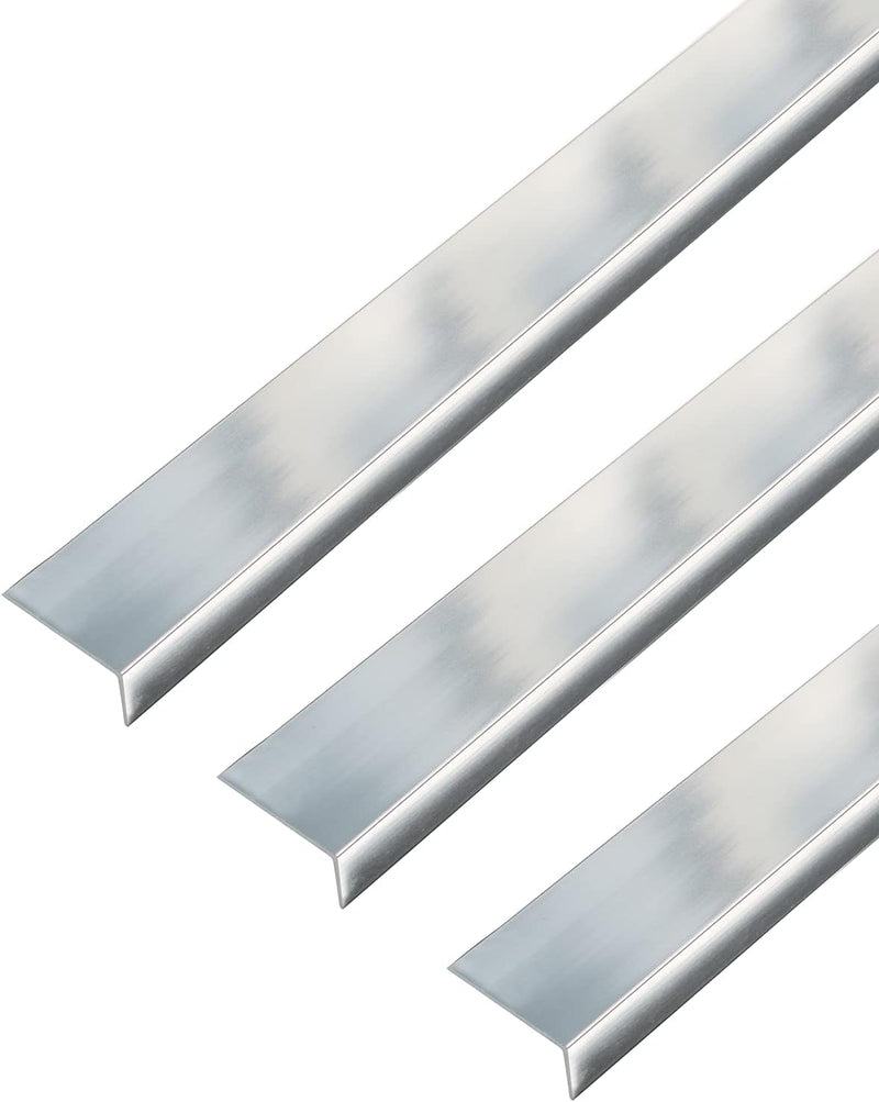 Alberts 499372 Winkelprofil | selbstklebend | Aluminium, chromdesign | 1000 x 15 x 10 mm | 3er Set