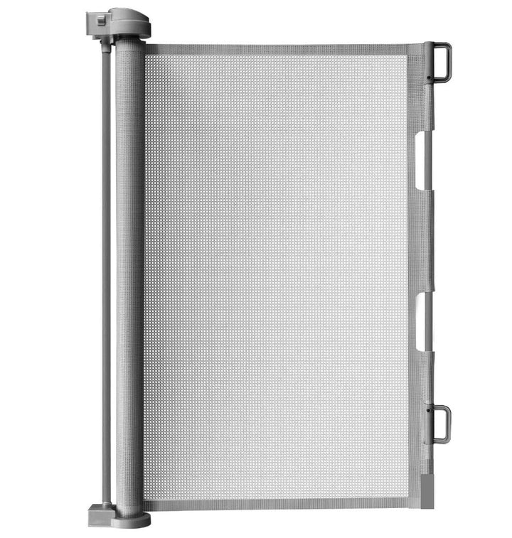 Treppenschutzgitter ausziehbar 13-140cm Rollgitter Höhe 85cm Absperrgitter 19380, Farbe:Grau-Grey, G