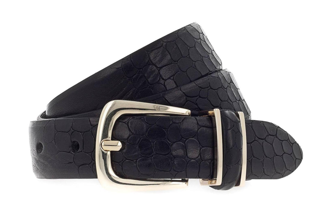 B.Belt Charlisa Gold Belt W75 Black - kürzbar