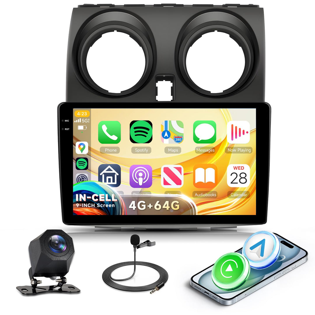 4G+64G Rimoody Android Autoradio für Nissan Qashqai J10 2006-2016 9 Zoll HD Touchscreen Autoradio mi
