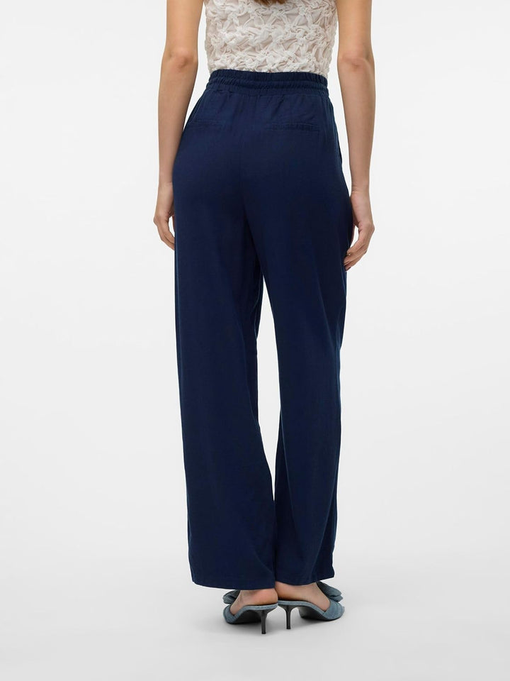 VERO MODA Female Hose mit weitem Beinschnitt VMJESMILO Mittlere Taille Hose | Wide-leg trousers M Na